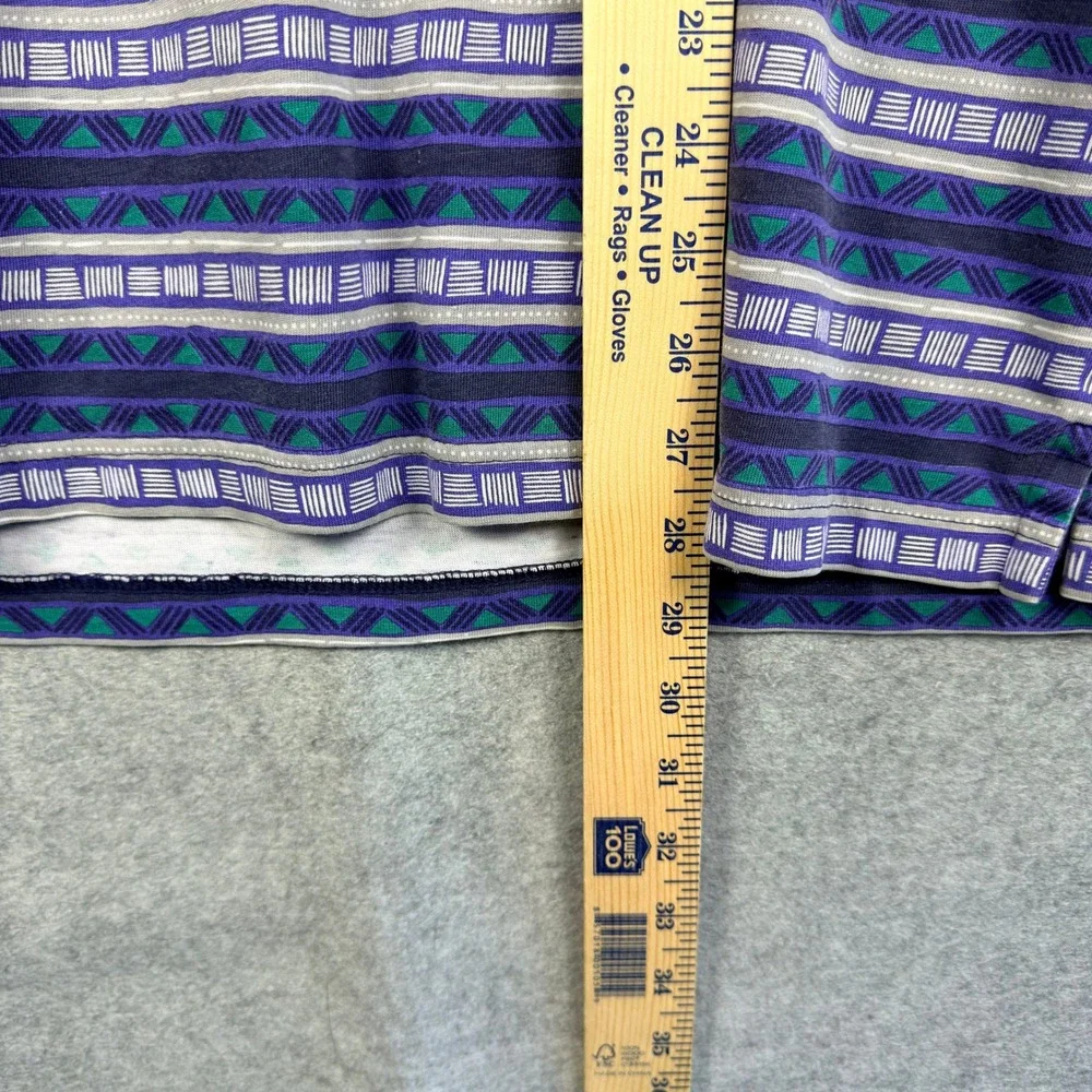 Vintage Reebok Kapalua Golf Polo Shirt Mens Large Hawaii Geometric Purple Green